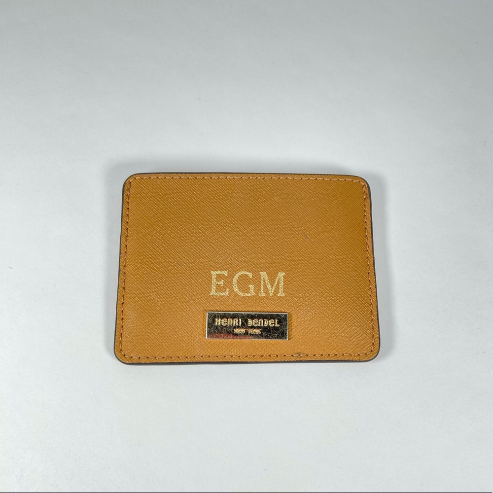 Henri Bendel card case camel